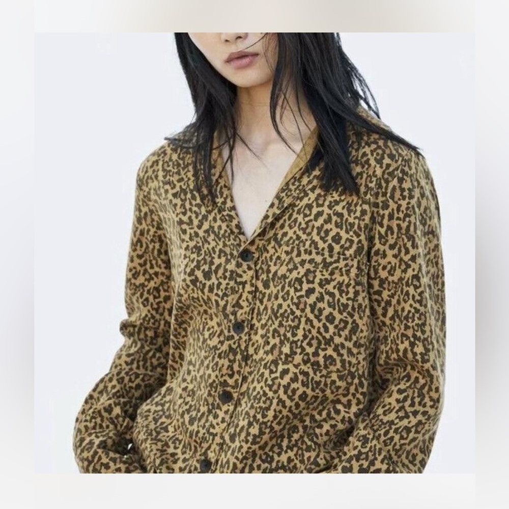 Zara Animal Print Button-Up
